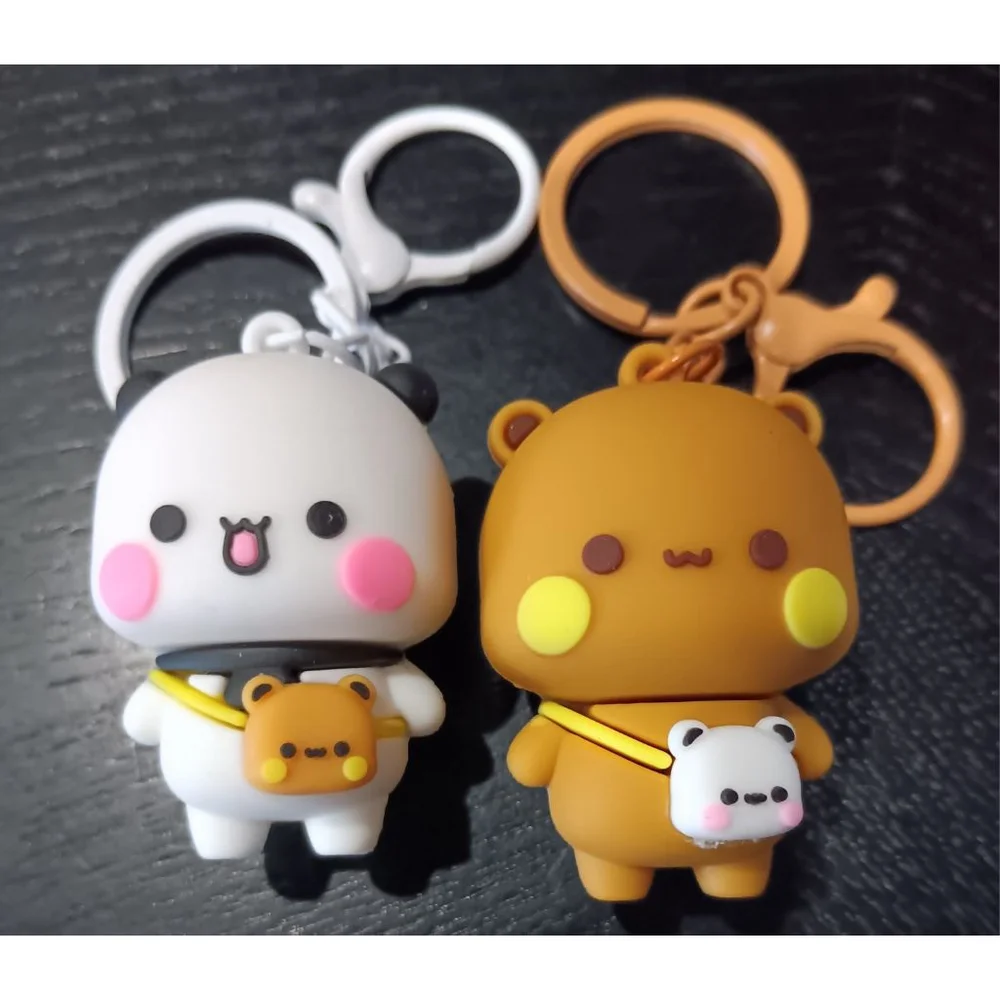 Bubu & Dudu Character Adorable Keychain Purse Backpack Charm Set
